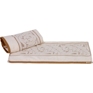 Махровое полотенце с жаккардовым бордюром Hobby Sultan 50x90 Cream (8693675947514) ТОП в Одессе