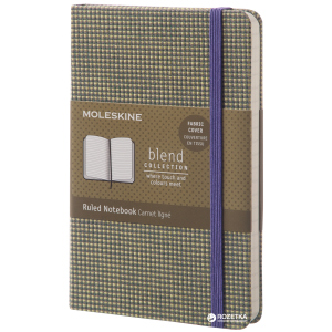 Записная книга Moleskine Blend 9 х 14 см 192 страницы в линейку Зелёная Канва (8051272893526) ТОП в Одессе