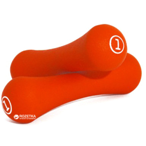 Гантелі неопренові LiveUp Neoprene Dumbbell 2х1 кг пара Orange (LS2002-B1) в Одесі