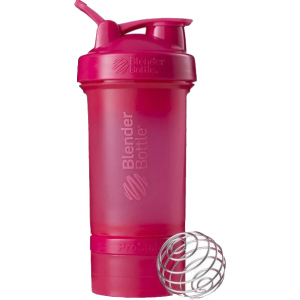 Шейкер BlenderBottle ProStak с шариком 650 мл Розовый (PS 22oz Pink) надежный