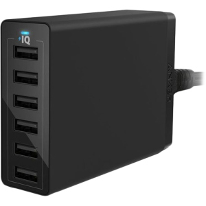 Сетевое зарядное устройство Anker PowerPort 60W 6xUSB V3 Black (A2123L12)