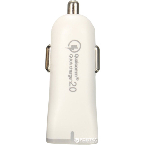 Автомобільний зарядний пристрій Value Qualcomm Quick Charge 2.0 USB White (S0765) краща модель в Одесі