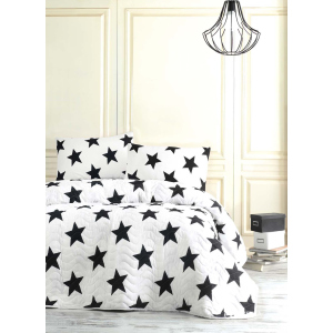 Покрывало Eponj Home B&W Big Star 200x220 + наволочки 50x70 2 шт (6100000168671) лучшая модель в Одессе