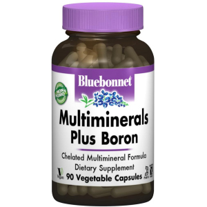 Минералы Bluebonnet Nutrition Мультиминералы + Бор с Железом 90 гелевых капсул (743715002104) в Одессе