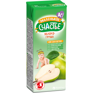 хорошая модель Упаковка сока Маленькое счастье Яблоко - Груша с 4 месяцев 200 мл х 27 шт (4823163001786)