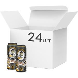 Упаковка пива Onkel Weber Bayerisch Schwarzbier темне фільтроване 4.9% 0.5 х 24 шт (4016762007030) в Одесі