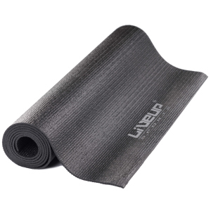 Килимок для йоги LiveUp PVC YOGA MAT 180x61x0.4см Чорний в Одесі