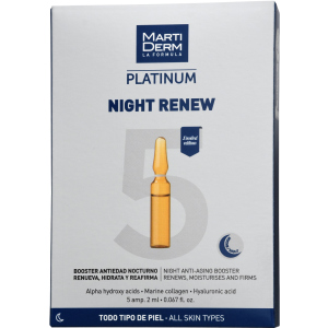 Нічні ампули MartiDerm Platinum Night Renew Ampollas 5 шт х 2 мл (8437019178024) в Одесі