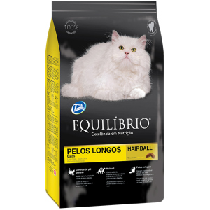 Сухий корм для дорослих довгошерстих котів Equilibrio Cat Adult Long Hair з куркою та рибою 15 кг (857848113559) краща модель в Одесі