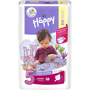 Підгузки дитячі Bella Baby Happy Junior 12-25 кг 58 шт (5900516601133) ТОП в Одесі