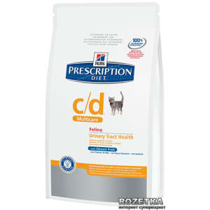 Сухий корм для кішок Hills Prescription Diet Feline c/d Multicare зі смаком океанічної риби 1.5 кг (9184,08) (052742918402) в Одесі