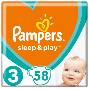 Подгузники Pampers Sleep & Play Размер 3 (Midi) 6-10 кг 58 шт (4015400224211)