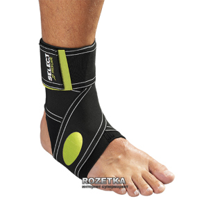 Бандаж на гомілковостоп Select Elastic Ankle Support 564-610 Чорно-зелений XS (5703543080519) краща модель в Одесі