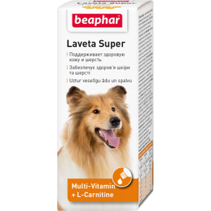 Рідкі вітаміни Beaphar Laveta Super for dogs для вовни собак 50 мл (12554) (8711231125548) в Одесі