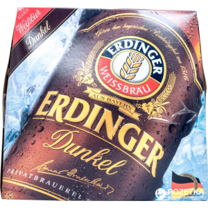 Упаковка пива Erdinger Dunkel темное фильтрованное 5% 0.5 л х 12 бутылок (4002103248262)