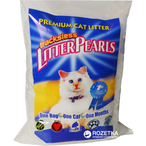 Наполнитель для кошачьего туалета Litter Pearls TrackLess Кварцевый впитывающий 3.63 кг (7.8 л) (633843300749)