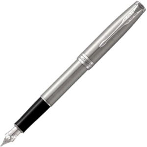 Ручка перова Parker Sonnet 17 Stainless Steel CT FP F Синя Сірий корпус (84 211) краща модель в Одесі