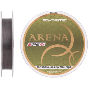 Шнур Favorite Arena PE 4x 150 м # 0.2/0.076 мм 2.1 кг Сріблястий (16931089) краща модель в Одесі