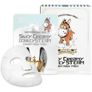 Маска тканевая с паровым кремом Elizavecca Silky Creamy Donkey Steam Cream Mask Pack 10 шт по 25 мл (8809520942164) надежный