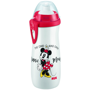 Поильник NUK Disney Mickey Sport с насадкой тяни-толкай 450 мл красный (4008600400691)