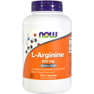 Амінокислота Now Foods L-Аргінін 500 мг 250 капсул (733739000316)