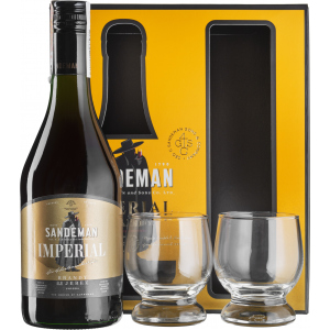 Бренді Sandeman Imperial 0.7 л 40% + 2 склянки (2131109311099) ТОП в Одесі