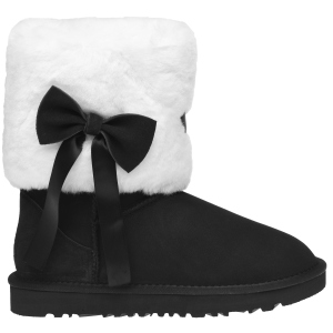 Угги UGG Classic Short Fur Bow 117012 39 Black надежный