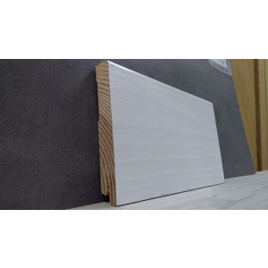 Плінтус дерев'яний шпонований Kluchuk White Plinth Модерн 120х19х2200 Білий KLW07 в Одесі