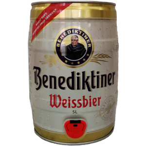Пиво Benedektiner пшеничне світле нефільтроване 5.4% 5 л (4052179000390) краща модель в Одесі