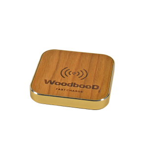 Беспроводная зарядка для смартфонов WoodbooD Wireless Charge Standart Gold