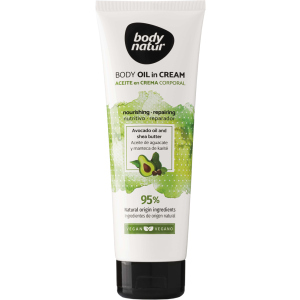 Крем-олія для тіла Body Natur Body Oil in Cream Avocado oil and Shea buttter 250 мл (8414719408057) ТОП в Одесі