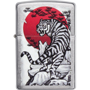 Запальничка Zippo 200 Asian Tiger Design Срібляста (Zippo 29889) краща модель в Одесі