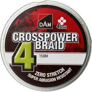 Шнур DAM Crosspower 4-Braid 150 м 0.22 мм 11.3 кг Зелений (66580)