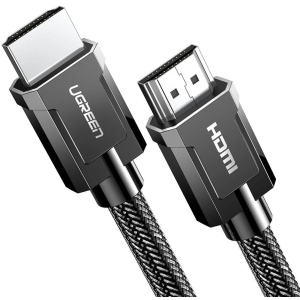 Кабель Ugreen HD135 HDMI to HDMI v2.1 8K-60 Гц/4K-120 Гц Braided 1 м Gray (90402014) лучшая модель в Одессе