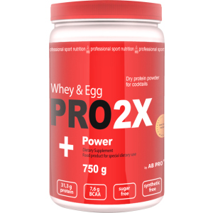 Протеин AB PRO PRO 2X Whey&Egg Power 750 г Strawberry (2X750AB00ST23) лучшая модель в Одессе