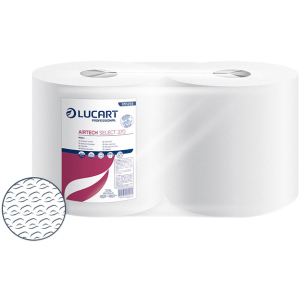 Бумажные полотенца Lucart Airtech Select 370 1 слой 370 отрывов 2 рулона (851255) ТОП в Одессе