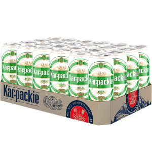 хорошая модель Упаковка пива Karpackie Pils светлое фильтрованное 4% 0.5 л х 24 шт (5900535000689G)