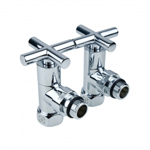 Комплект кутових радіаторних кранів Raftec Chrome RV-3034 1/2"x3/4" в Одесі