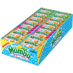 Упаковка жувальних цукерок Mamba Тропікс 48 шт х 26.5 г (4014400111552) краща модель в Одесі
