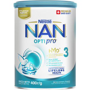 Сухая молочная смесь Nestle NAN 3 Optipro с олигосахаридом 2'FL для детей от 12 месяцев 400 г (7613032476175) в Одессе