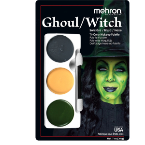 Набір кремового гриму для образу Mehron Tri-Color Makeup Palette "Відьма/Готика" 20 г (403-G) (764294503974) краща модель в Одесі