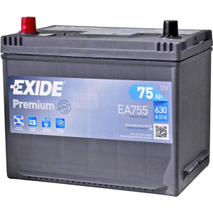 Автомобільний акумулятор Exide Premium 6СТ-75 75 Аг (+/-) Asia 630 А (EA755) ТОП в Одесі