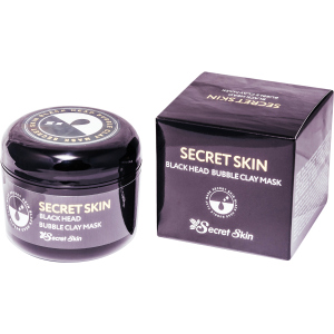 Маска для обличчя пухирцева із чорною глиною Secret Skin Black Head Bubble Clay Mask 100 г (8809540517243) в Одесі