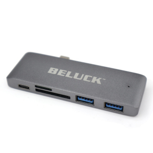 USB hub картридер 5 в 1 Beluck Type-C / USB 3.0 / SD / MicroSD BeluckHub краща модель в Одесі