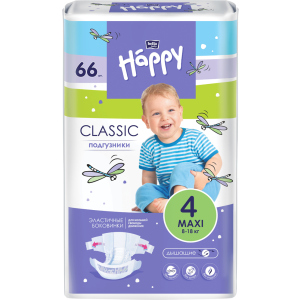 Підгузки дитячі Bella Baby Happy Classic Maxi 8-18 кг 66 шт (5900516603144)