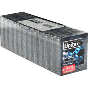 Презервативи Unitex Big Dotted 48 шт (12 упаковок по 4 шт) (798190041162) краща модель в Одесі