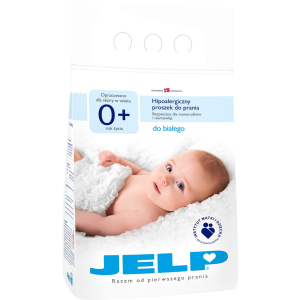 Гіпоалергенний пральний порошок JELP 0+ для білого 4 кг (5720233800042) ТОП в Одесі