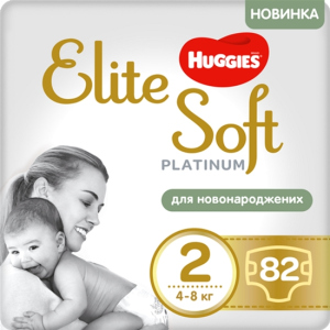 Подгузники Huggies Elite Soft Platinum Mega 2 до 4-8 кг 82 шт (5029053548869) в Одессе