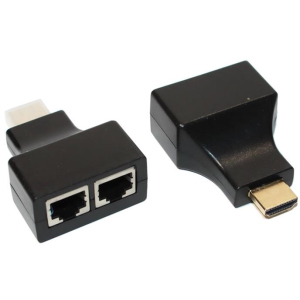 Адаптер Voltronic HDMI-2хRJ-45 Black (YT-SCPE HDMI/2P-30m720P/08516) краща модель в Одесі