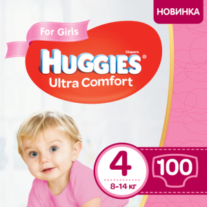 купить Подгузники Huggies Ultra Comfort Box для девочек 8-14 кг 100 шт (5029053547848)